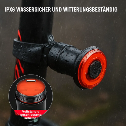 Bike Tail and Brake Light, 6 Modes, Rechargeable