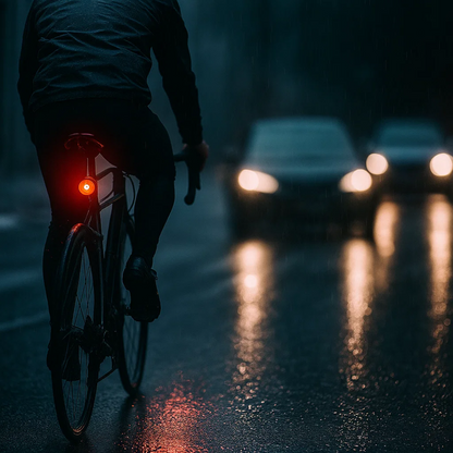 Bike Tail and Brake Light, 6 Modes, Rechargeable