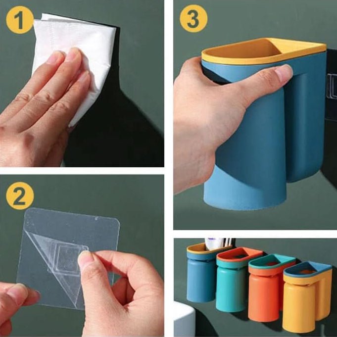 BRUSHDOCK Wall Mount for Toothbrushes