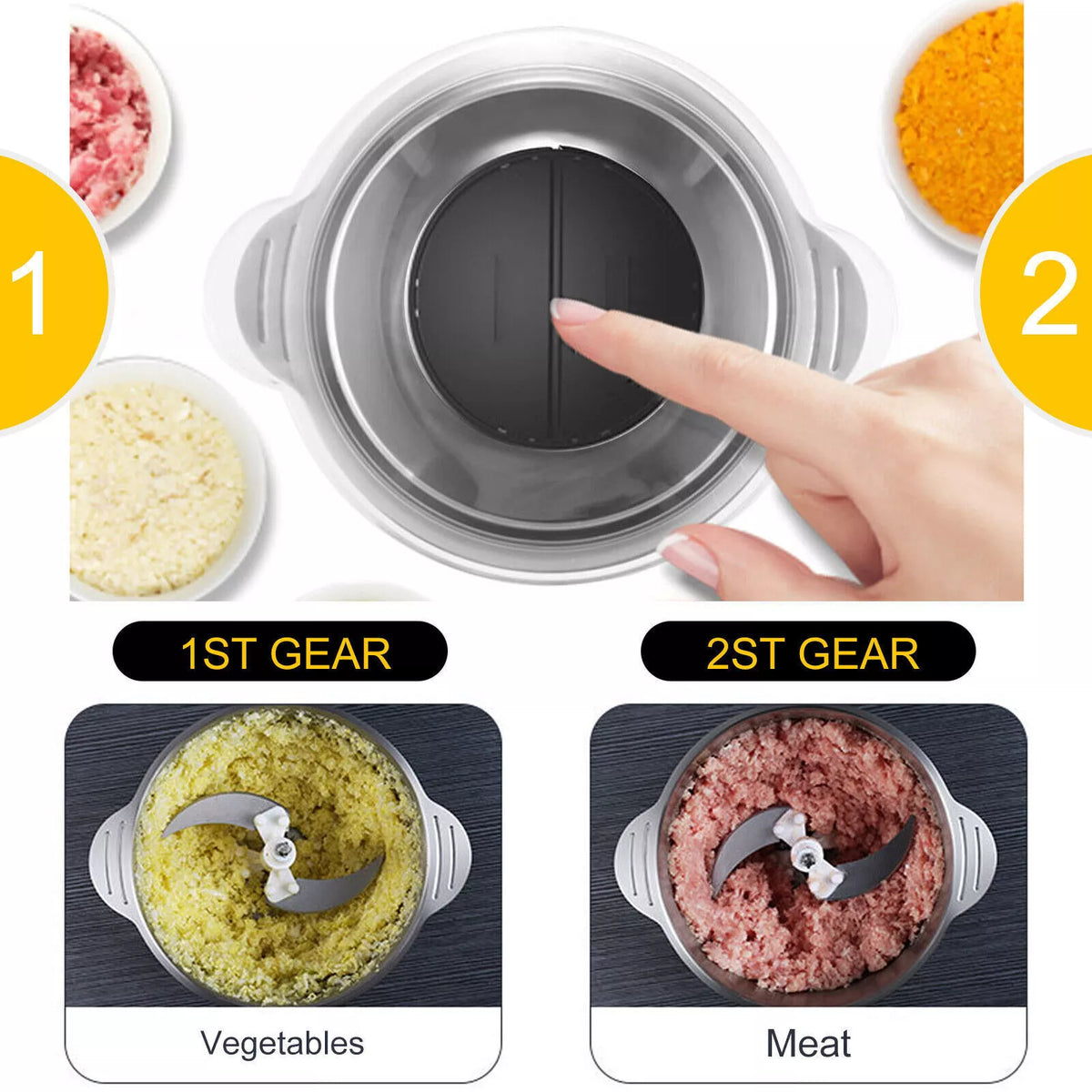 SLICONIQ 2L Food Chopper