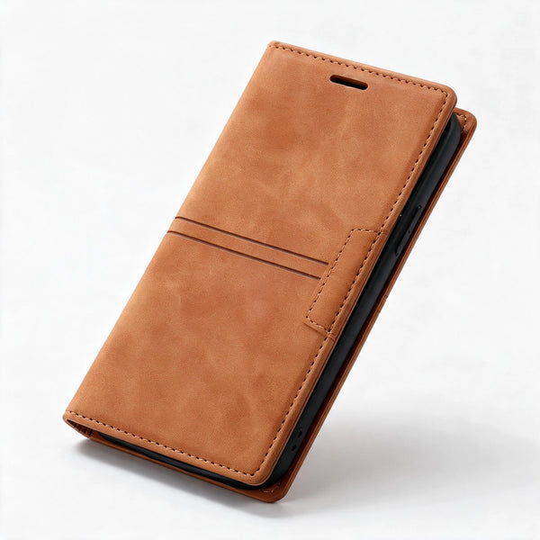 Google Pixel Wallet Case, Magnetic Leather Flip Case with Card Slots & Kickstand