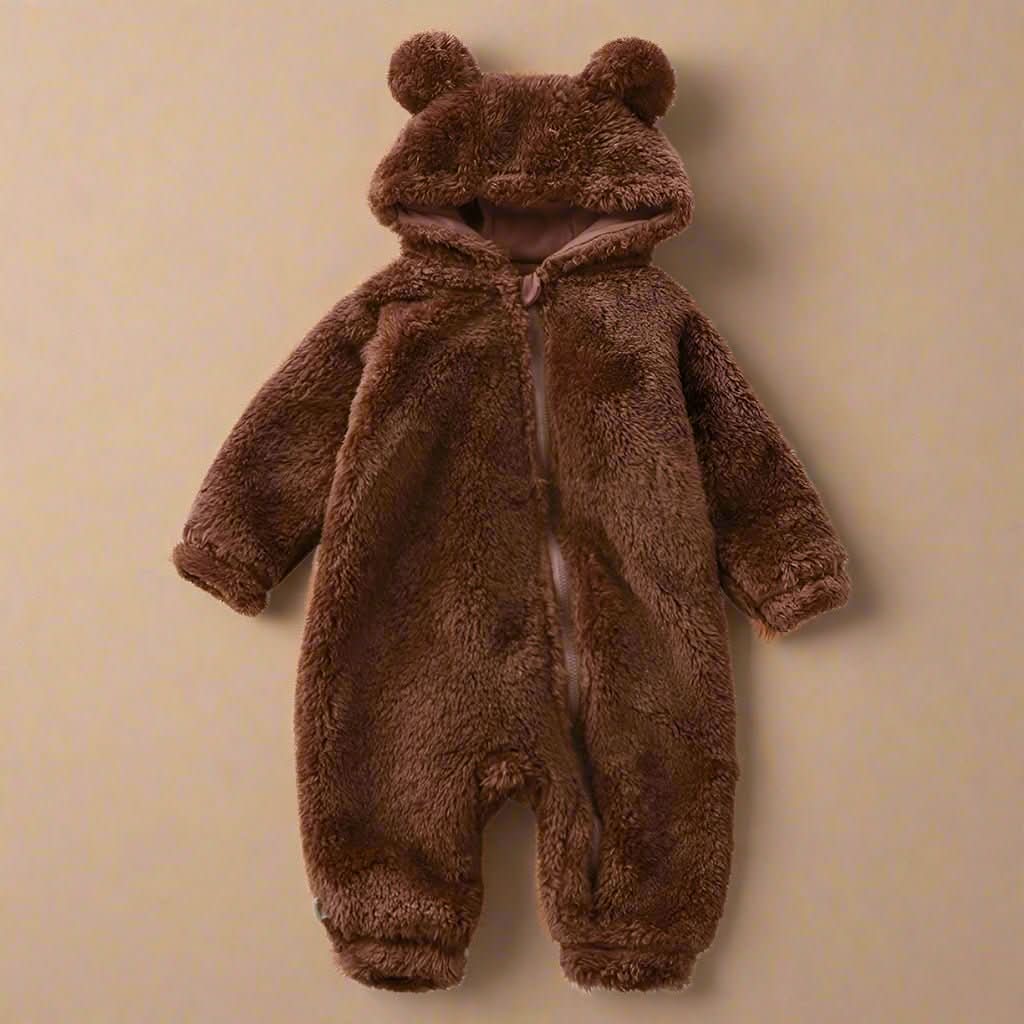 CozyCub Flannel Romper Fluffy Winter