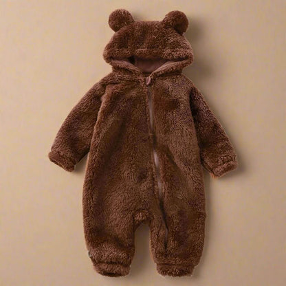 CozyCub Flannel Romper Fluffy Winter