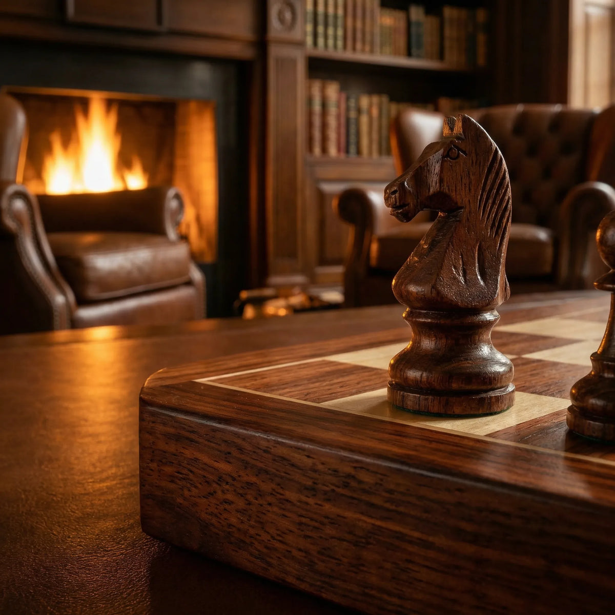 Wooden Chess Set, Foldable and Portable