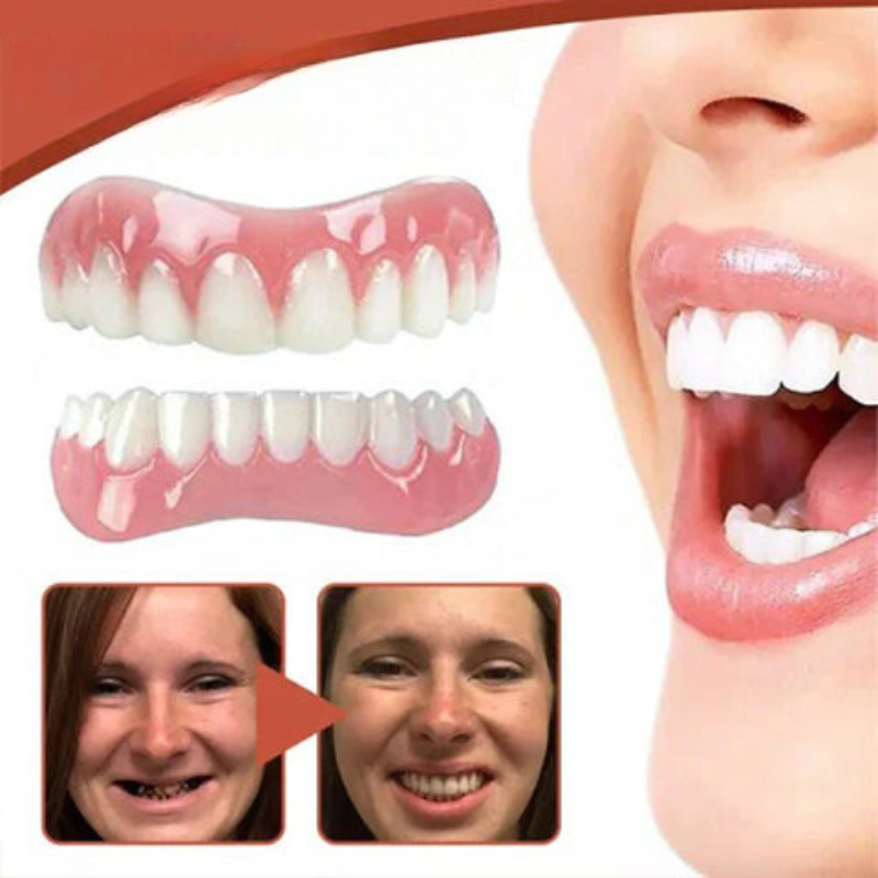 Secure Fit Denture Adjuster Set, Flexible Reusable Cosmetic Denture Adjustment for Upper & Lower Dentures – Ages 50+