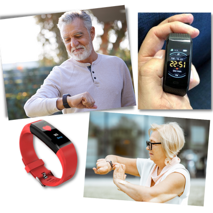 Fitness Tracker Band with Display, Step Counter, Heart Rate & Sleep