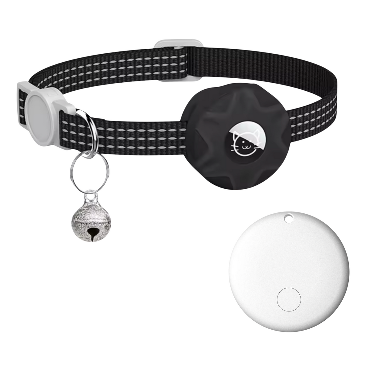 Smart GPS Tracker Collar for Cats and Dogs – Schwarz