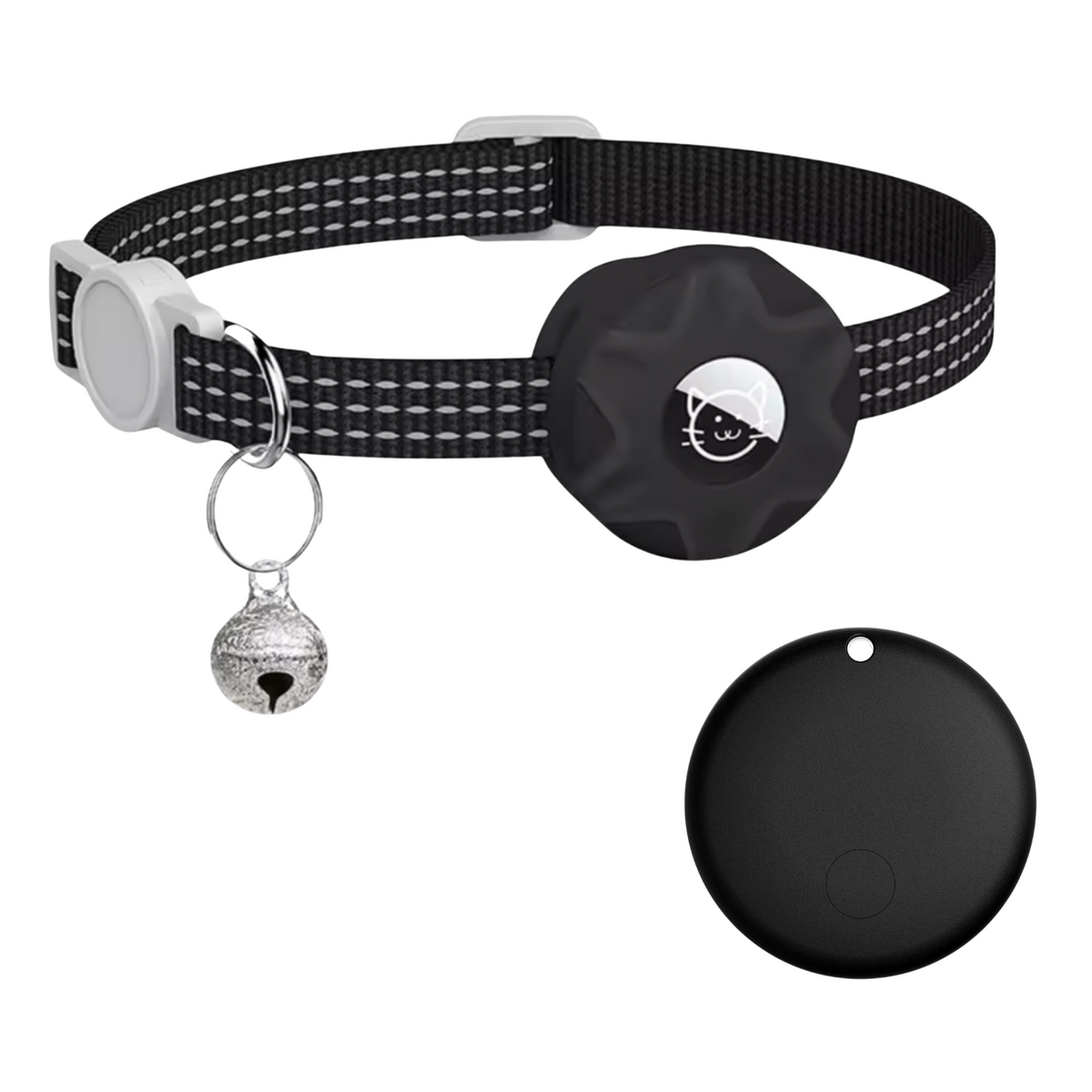 Smart GPS Tracker Collar for Cats and Dogs – Schwarz