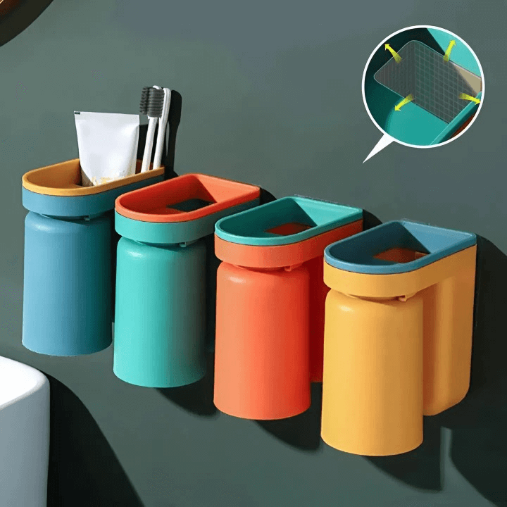 Drill-Free Toothbrush Wall Holder