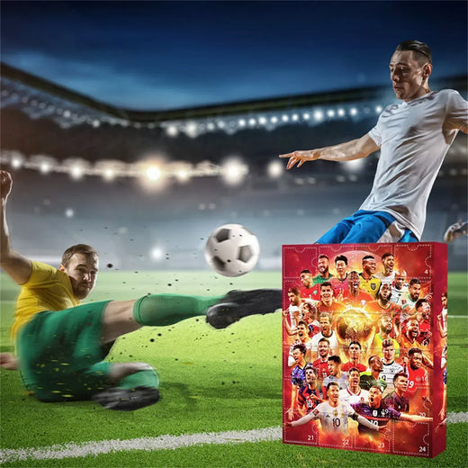 Soccer Advent Calendar, 24 Day Christmas Countdown with Soccer Toys & Surprises, Christmas Gifts for Kids