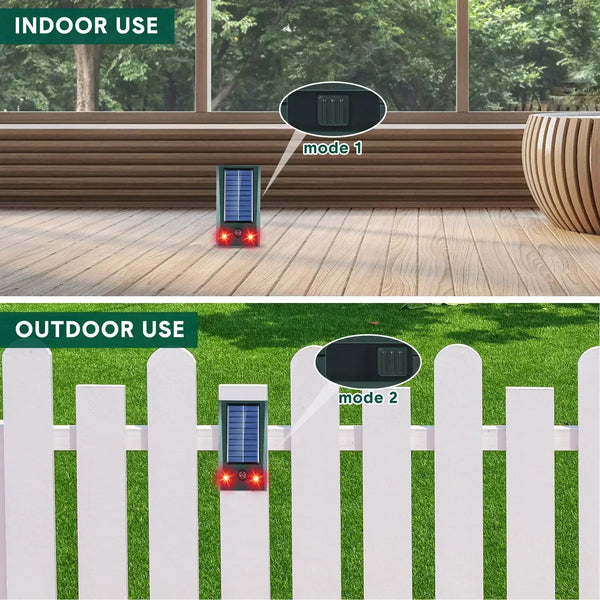 Solar Ultrasonic Bird Repeller, Weatherproof Motion-Activated Deterrent for Gardens & Balconies