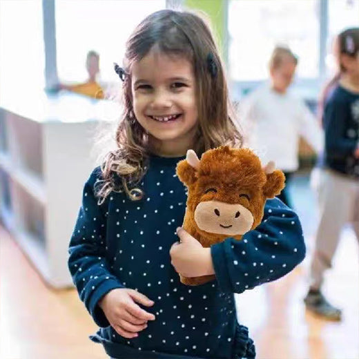 Highland Cow Plush Toy, Soft Scottish Highland Cow Stuffed Animal for Kids & Home Decor