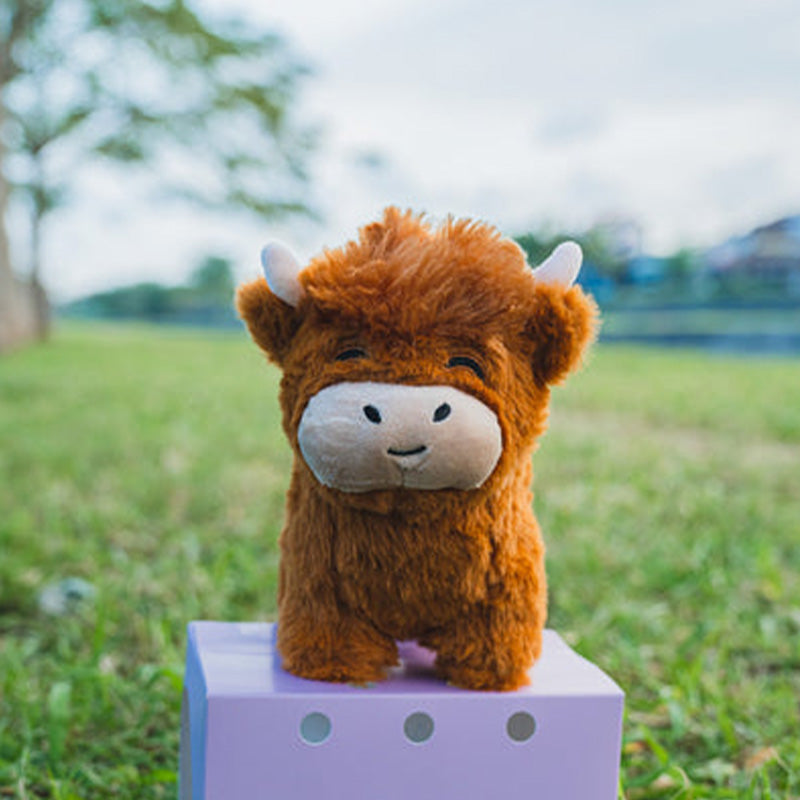 Highland Cow Plush Toy, Soft Scottish Highland Cow Stuffed Animal for Kids & Home Decor