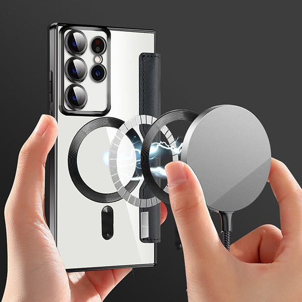 Samsung Galaxy Flip Case, Magnetic Leather Look Wallet Cover with Card Holder for S24, S23 & S22