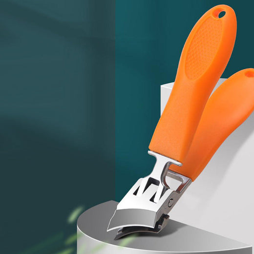 Nail Clippers for Thick Nails, Wide Jaw Stainless Steel Clipper with Nail Catcher & Non-Slip Grip