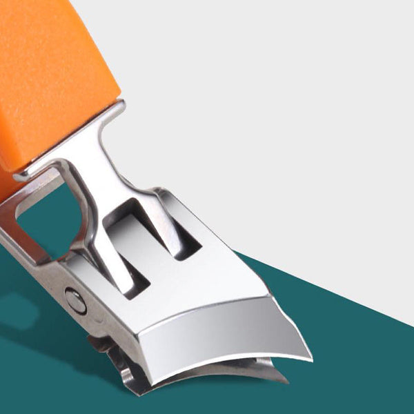Nail Clippers for Thick Nails, Wide Jaw Stainless Steel Clipper with Nail Catcher & Non-Slip Grip