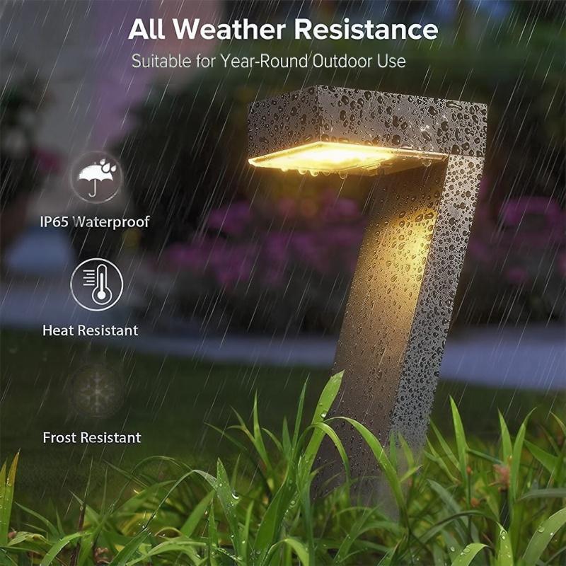 Solar Pathway Lights, 4-Pack, Warm White LED, IP65