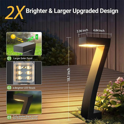 Solar Pathway Lights, 4-Pack, Warm White LED, IP65