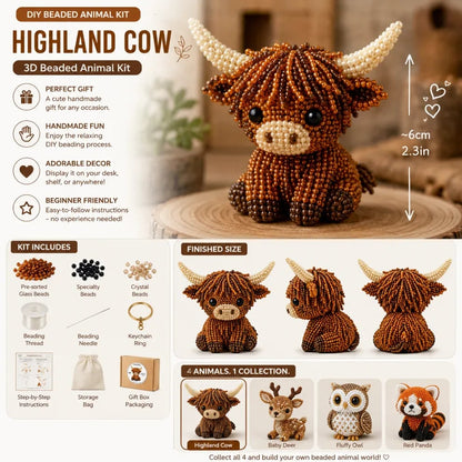 3D Bead Animal DIY Craft Kit for Kids