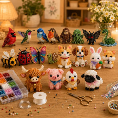 3D Bead Animal DIY Craft Kit for Kids