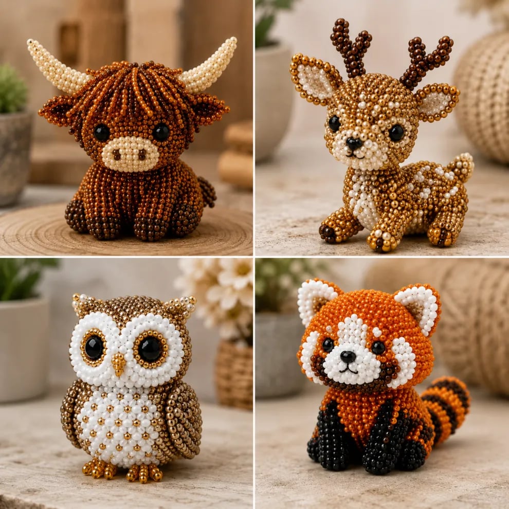 3D Bead Animal DIY Craft Kit for Kids