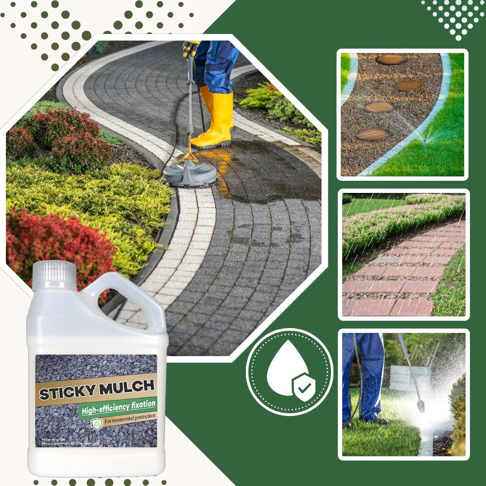 Sticky Mulch Landscape Adhesive, 500g, Rain-Resistant