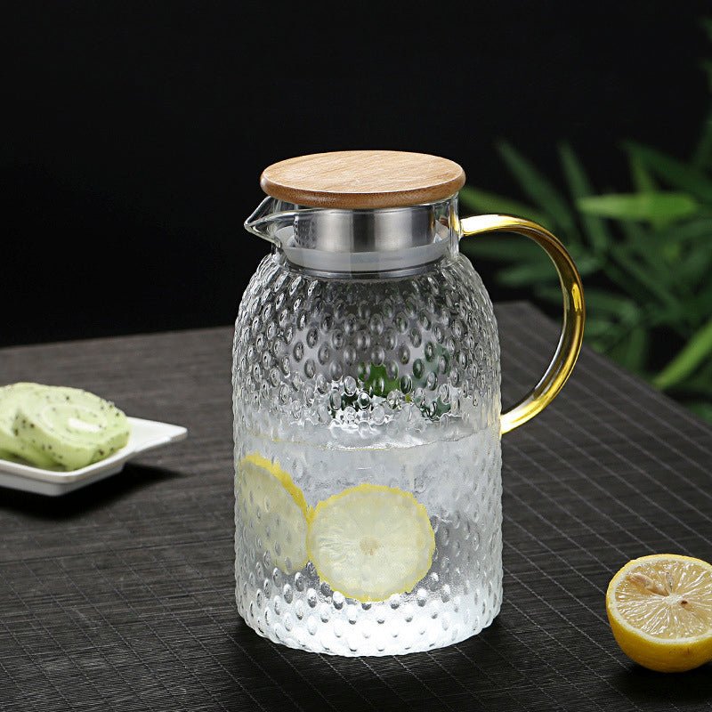 Glass Pitcher with Bamboo Lid – photo 2