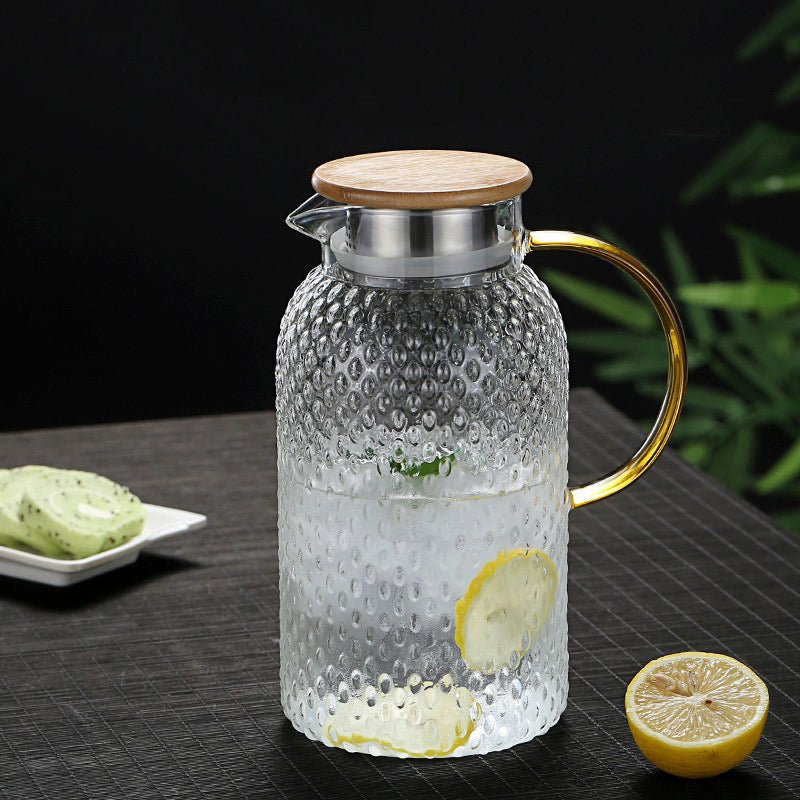 Glass Pitcher with Bamboo Lid – photo 3