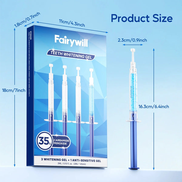 Teeth Whitening Gel, 35% Carbamide Peroxide At Home Whitening Gel for a Brighter Looking Smile