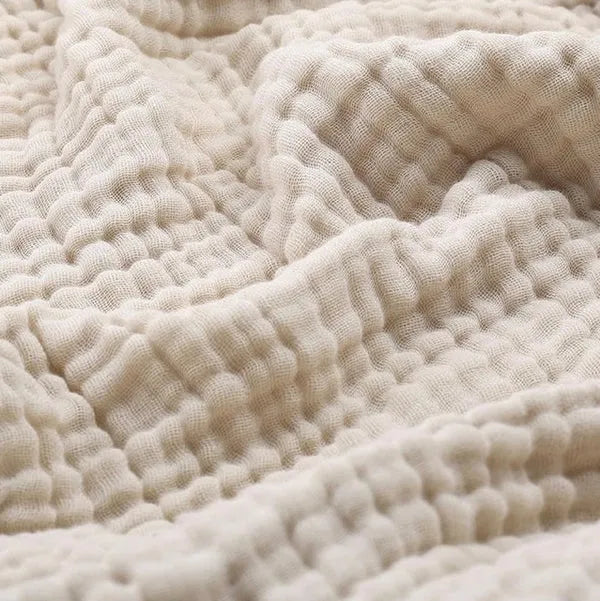 Soft Muslin Cotton Throw Blanket, Round