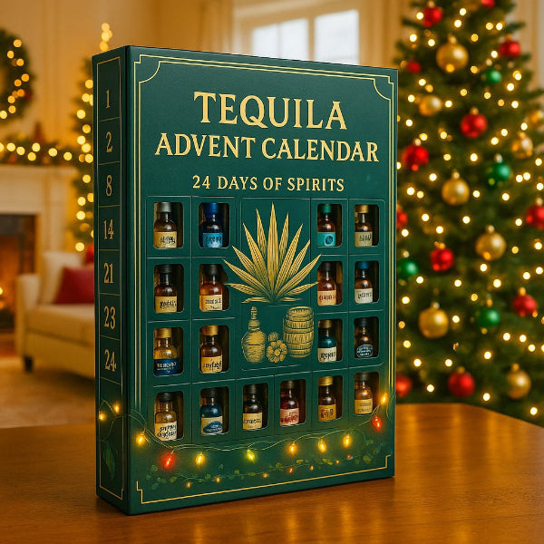 Tequila Advent Calendar for Men, Christmas Countdown Gift with 24 Mini Bottles
