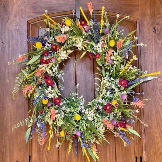 Wildflower Wreath for Front Door