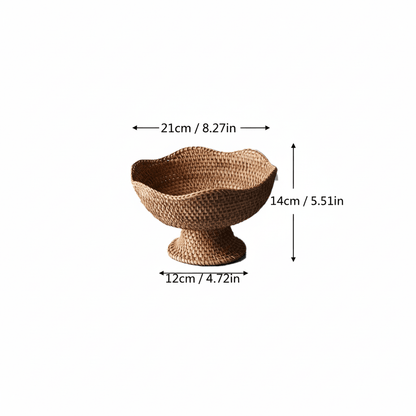 ORGANICBASK Handcrafted Rattan Fruit Basket