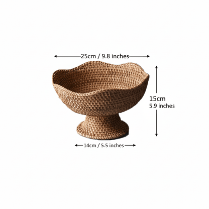 ORGANICBASK Handcrafted Rattan Fruit Basket