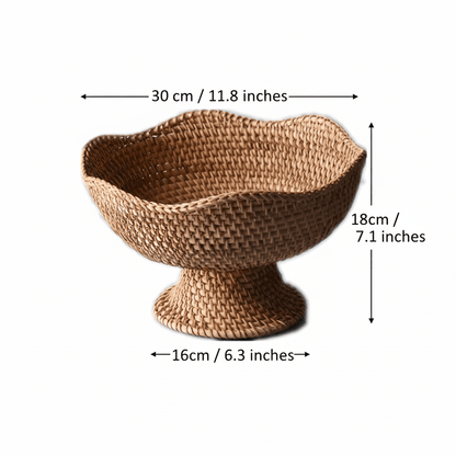 ORGANICBASK Handcrafted Rattan Fruit Basket