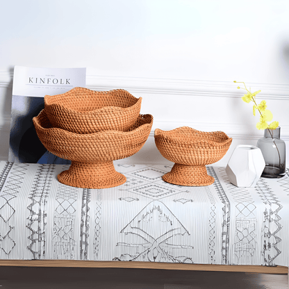 ORGANICBASK Handcrafted Rattan Fruit Basket
