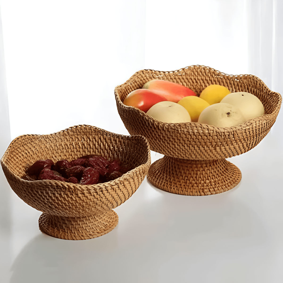 ORGANICBASK Handcrafted Rattan Fruit Basket