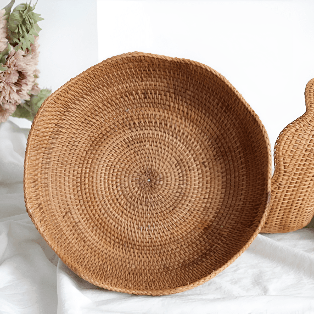 ORGANICBASK Handcrafted Rattan Fruit Basket