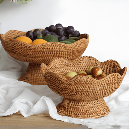 ORGANICBASK Handcrafted Rattan Fruit Basket