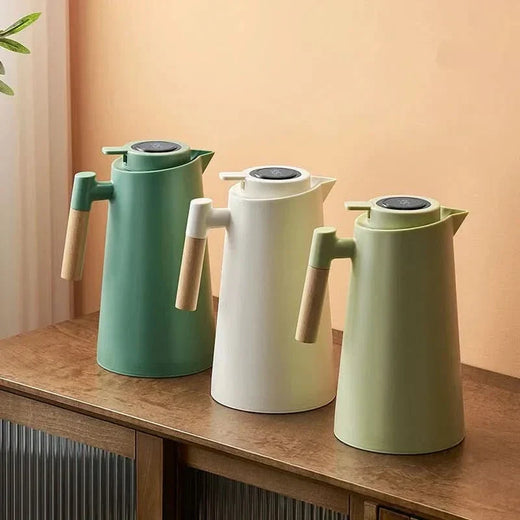 Thermos Flask with Temperature Display, 1 Liter Insulated Jug for Coffee & Tea
