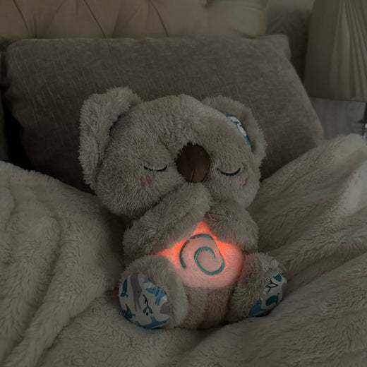 Breathing Koala Stuffed Animal, Soft Calming Plush with Breathing Motion, Vibration & Heartbeat Sounds