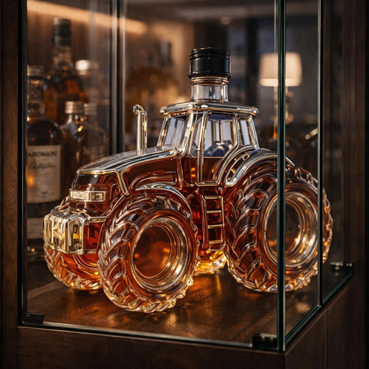 Tractor Whiskey Decanter, Decorative Farm Tractor Liquor Bottle for Home Bar & Farmer Gifts