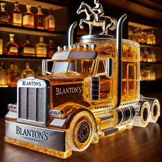 Truck Whiskey Decanter, Semi Truck Shaped Glass Decanter for Home Bar, Man Cave & Office