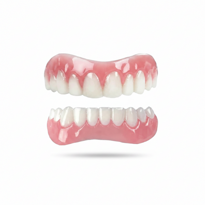 Upper and Lower Silicone Denture Kit, Moldable Cosmetic Denture Set for a Natural-Looking Smile – Ages 21 to 30