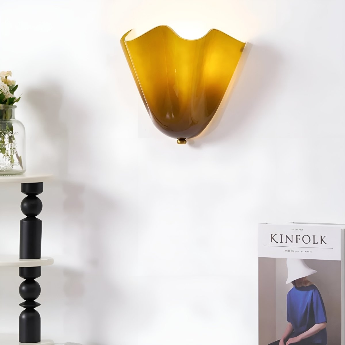 VINTGLOW Stained Glass LED Wall Lamp