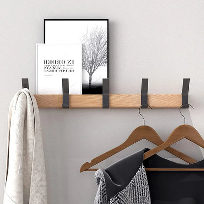 Wall Coat Rack with Movable Double Hooks – photo 3
