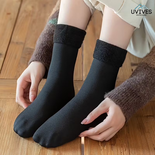 Thermal Socks, 8 Pairs Warm Winter Socks with Cozy Lining, One Size Stretch Fit