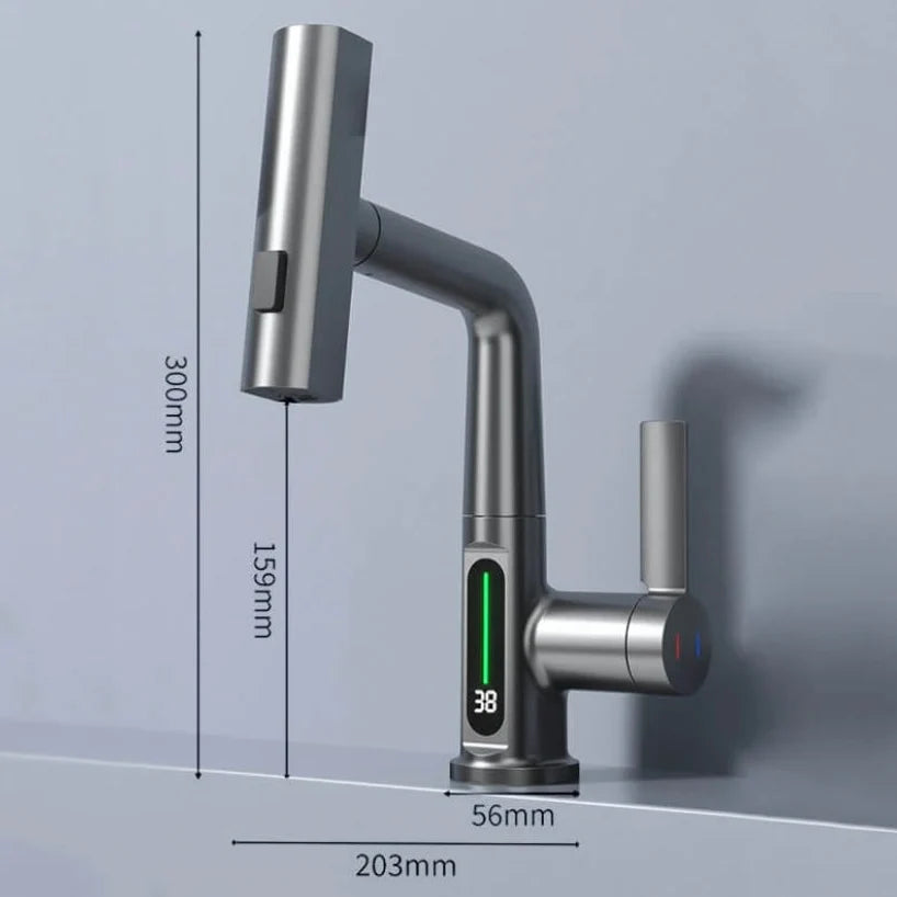Pull-Out Kitchen Faucet, 5 Spray Modes