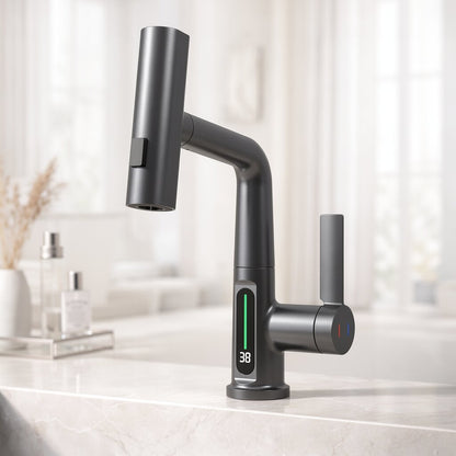 Pull-Out Kitchen Faucet, 5 Spray Modes