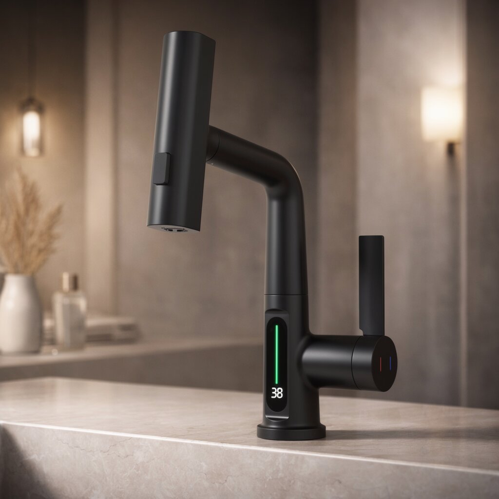Pull-Out Kitchen Faucet, 5 Spray Modes